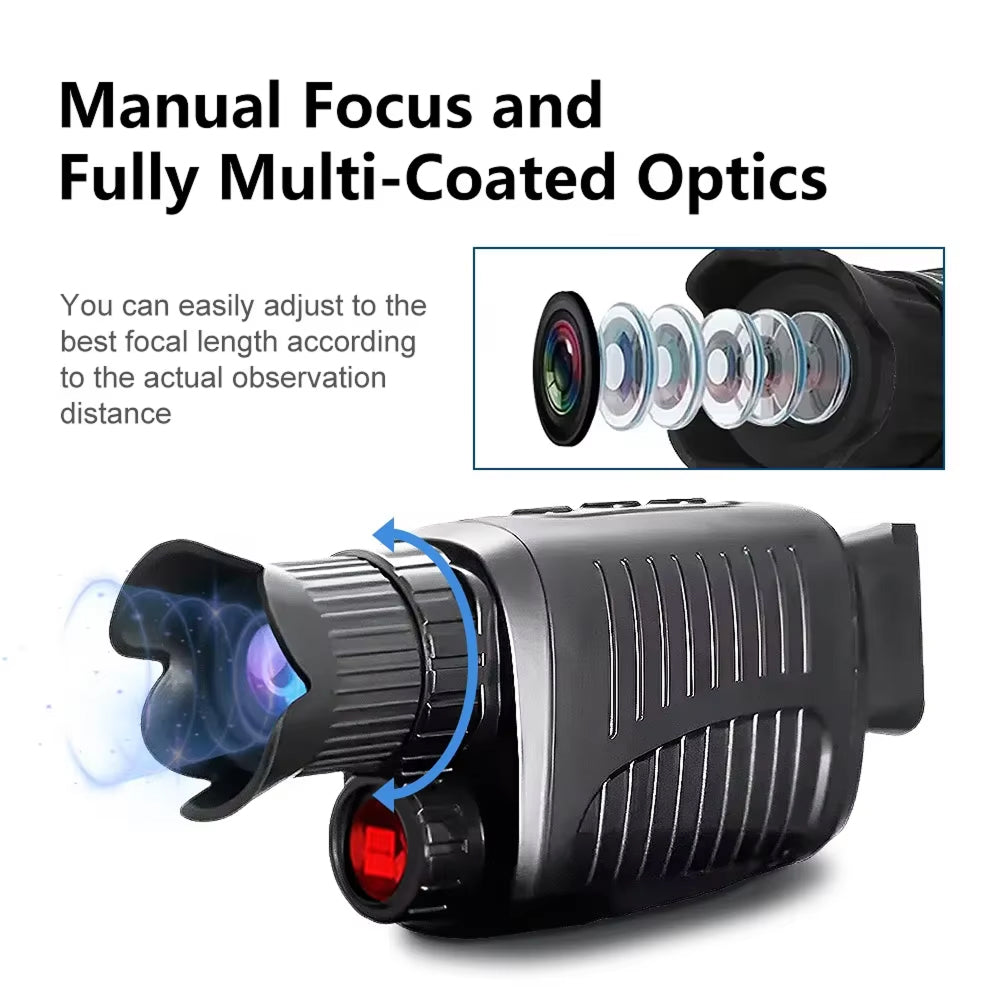 GesDoriq Night Vision Monocular 1080P HD 800m Range 5X Zoom 3800mAh Battery