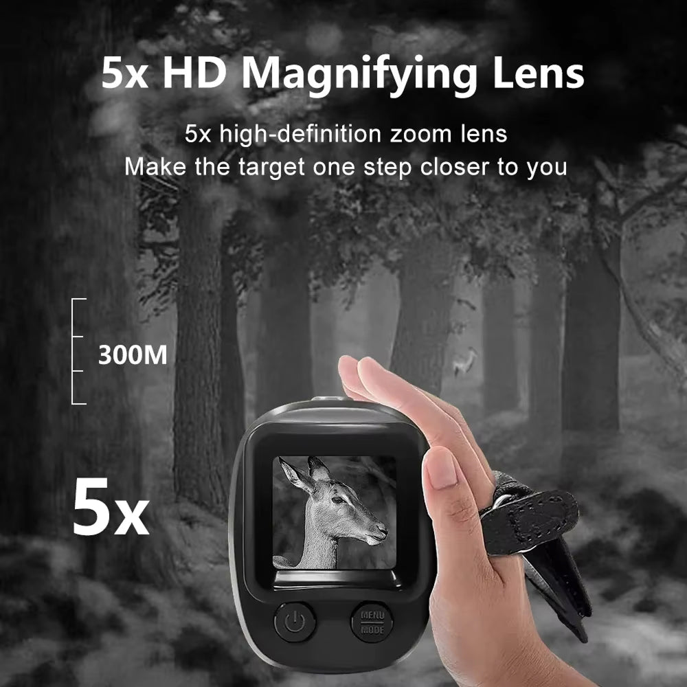 GesDoriq Night Vision Monocular 1080P HD 800m Range 5X Zoom 3800mAh Battery
