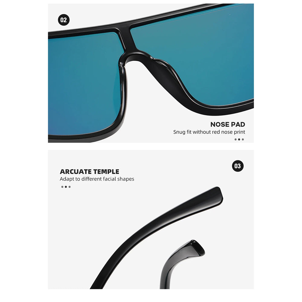 GlaxiLexu UV400 Full Protection Wraparound Shield Lens For Complete Peripheral Eye Coverage