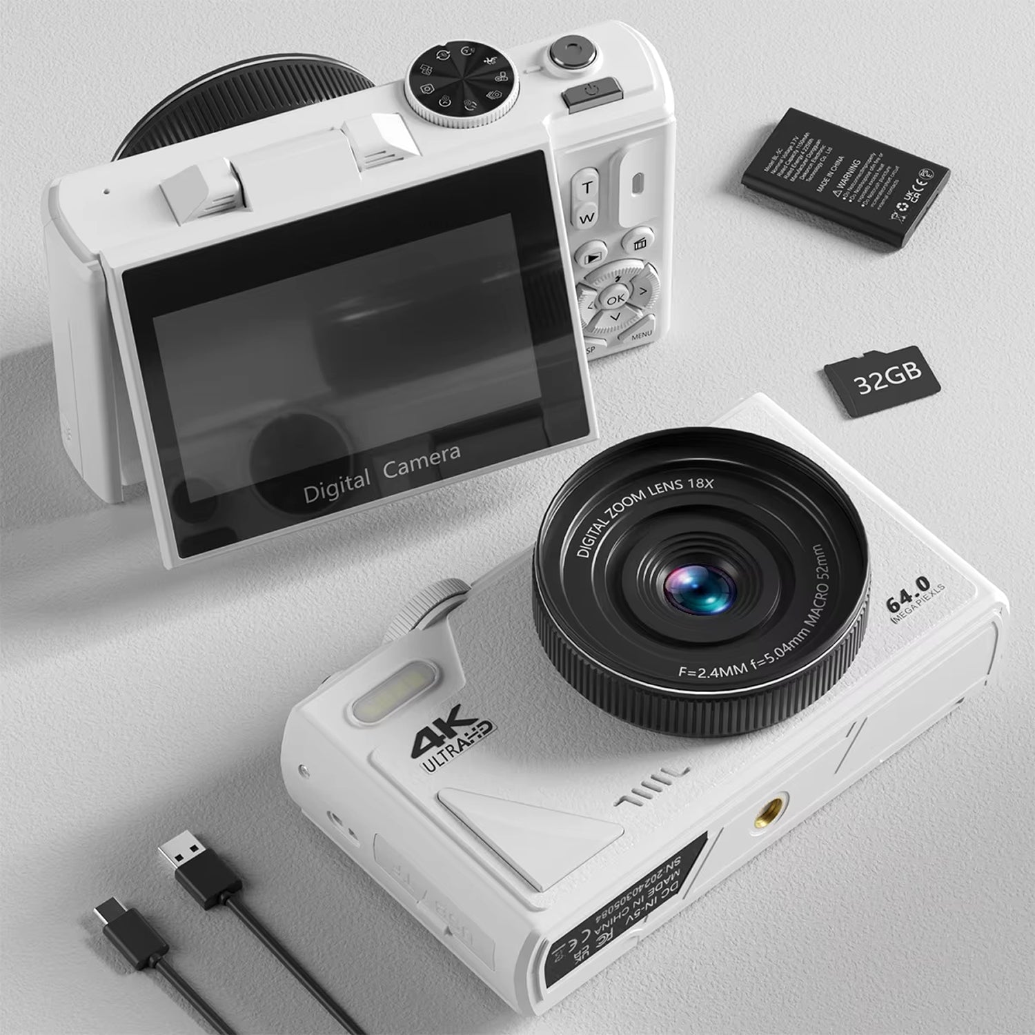 NotaImic 48MP Point and Shoot Camera – 4K Ultra HD Video, 16X Digital Zoom & 2.8