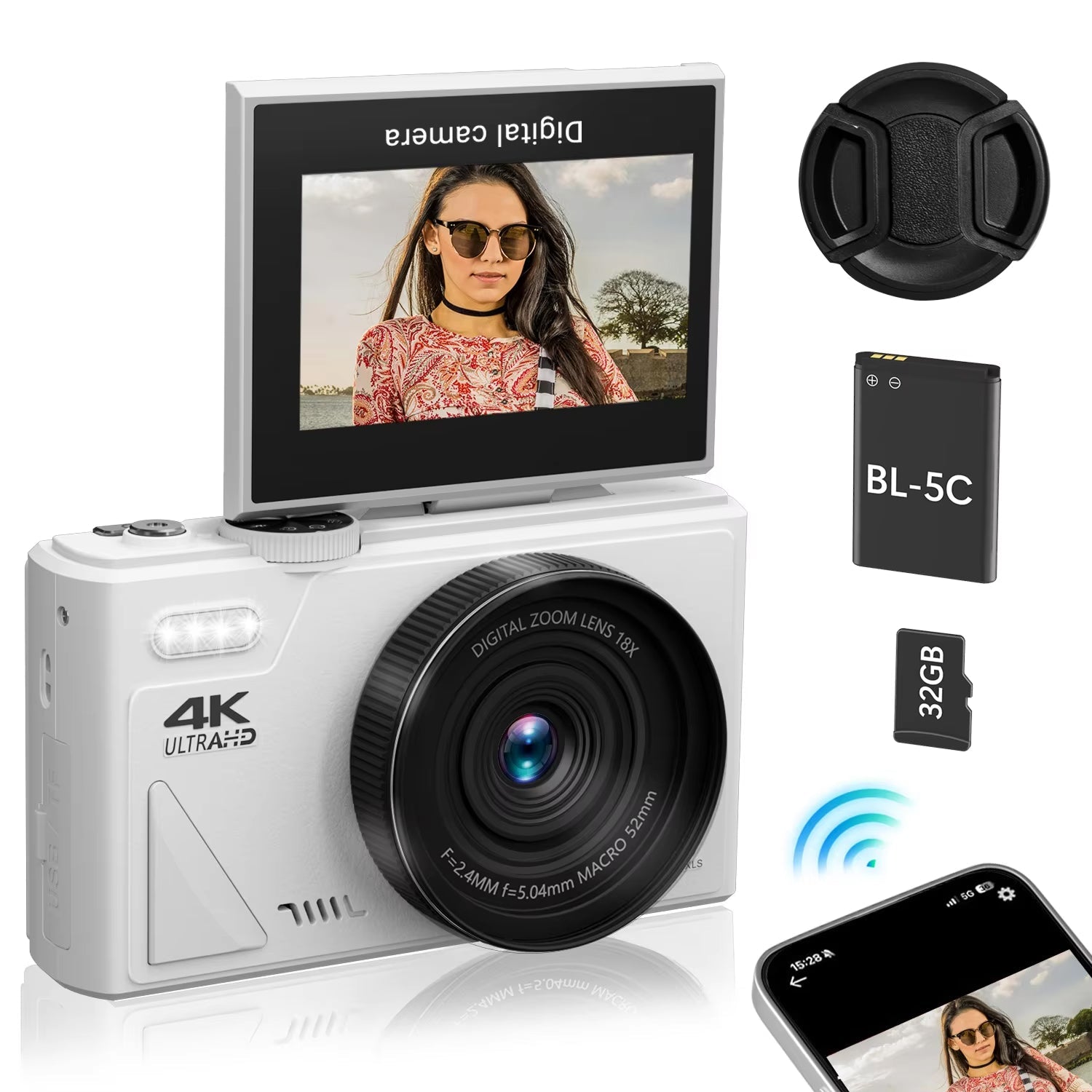 NotaImic 48MP Point and Shoot Camera – 4K Ultra HD Video, 16X Digital Zoom & 2.8
