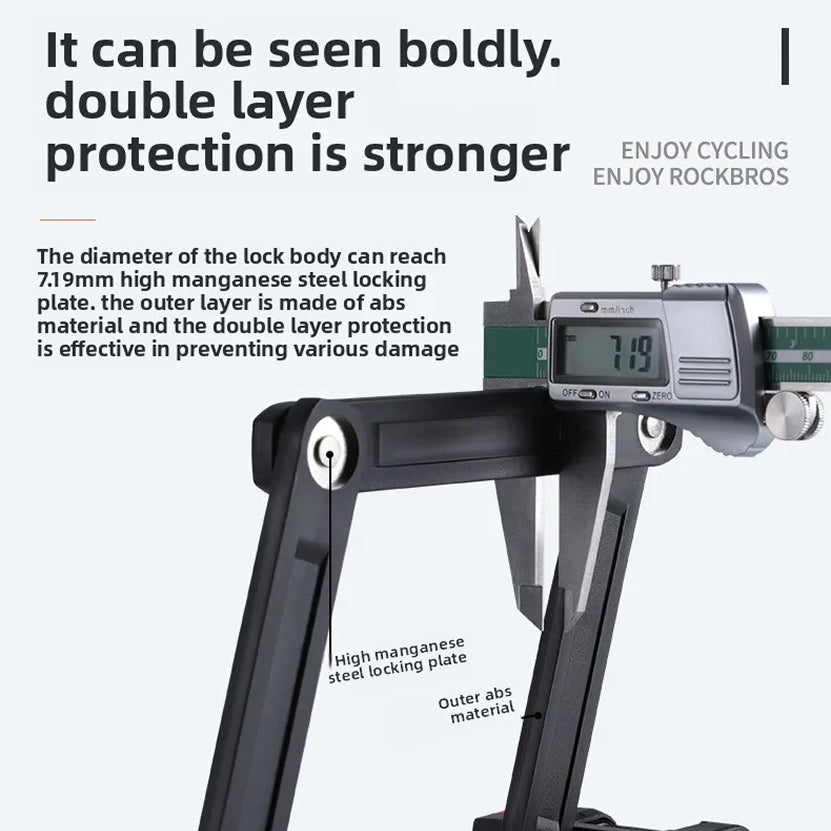 BikeKiLox Lightweight Bike Lock – Heavy-Duty Anti-Theft Core, Flexible Cable & Weatherproof Coating
