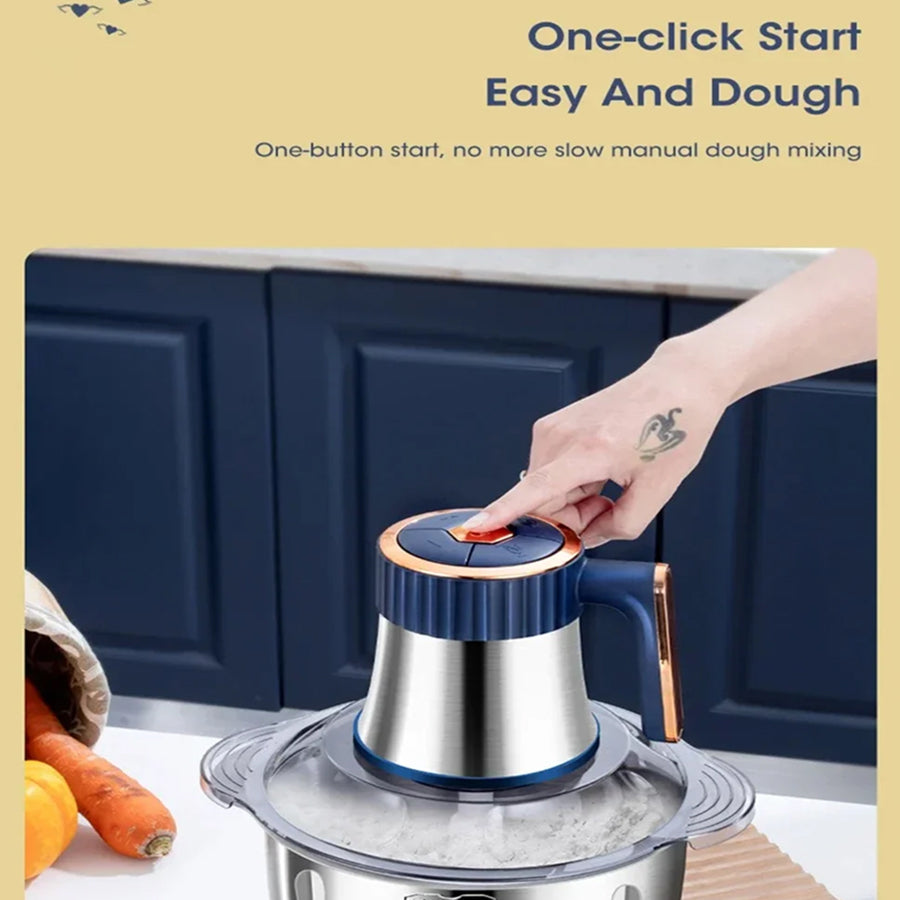 GrixMici Electric Meat Grinder – 2500W Peak Power, Stainless Steel Blades & 3 Grinding Plates
