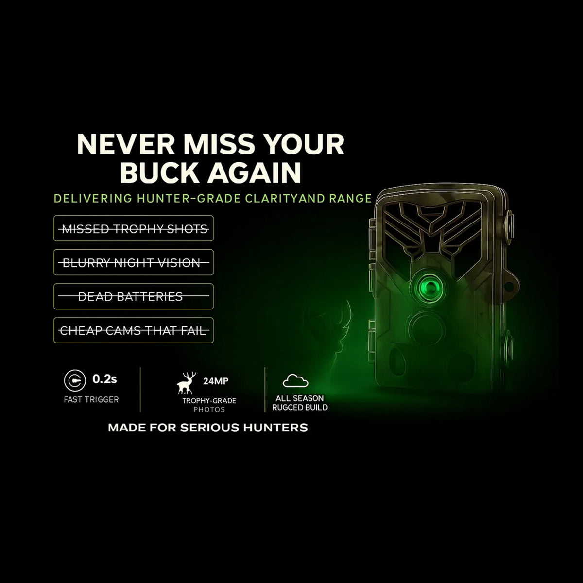 48MP WiFi Trail Game Camera 0.2s Trigger Speed Night Vision 4K