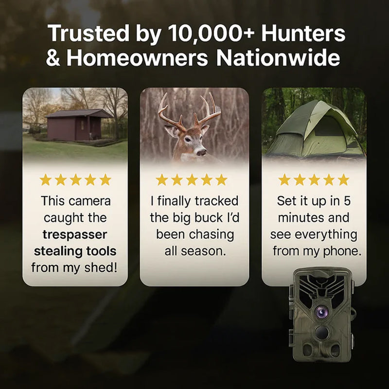 48MP WiFi Trail Game Camera 0.2s Trigger Speed Night Vision 4K