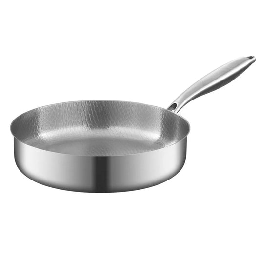 HadiZeav Professional Saute Pan – Tri-Ply Stainless Steel Core, Deep Side Walls & Tempered Glass Lid
