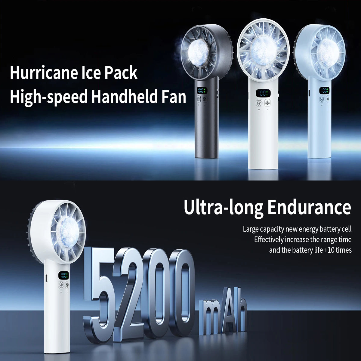 HadixLiv Portable Handheld Fan – USB Rechargeable, 3 Wind Speeds & Ultra-Quiet Personal Cooler
