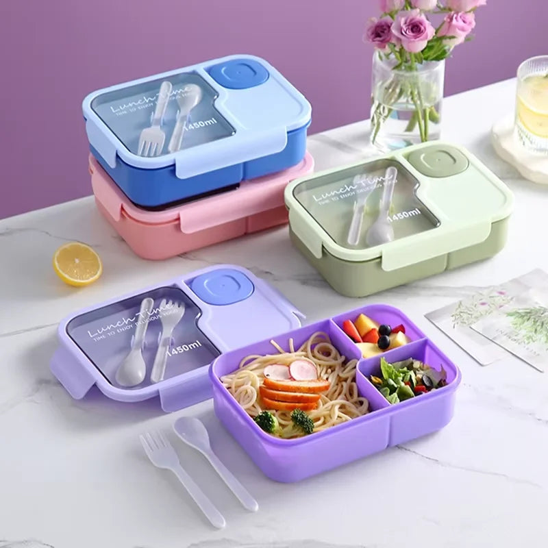 HaitScor Three Separate Grid Compartments For Organised Portion And Food Separation