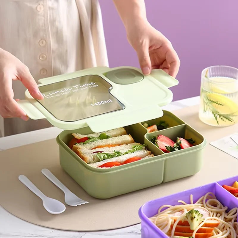 HaitScor Three Separate Grid Compartments For Organised Portion And Food Separation