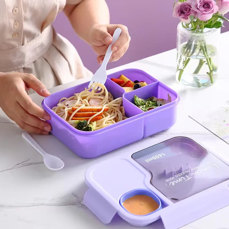 HaitScor Three Separate Grid Compartments For Organised Portion And Food Separation