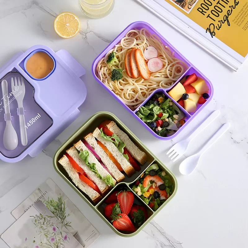 HaitScor Three Separate Grid Compartments For Organised Portion And Food Separation