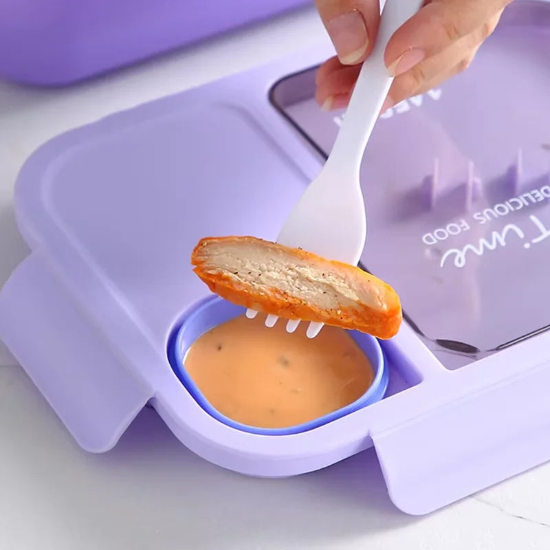 HaitScor Three Separate Grid Compartments For Organised Portion And Food Separation