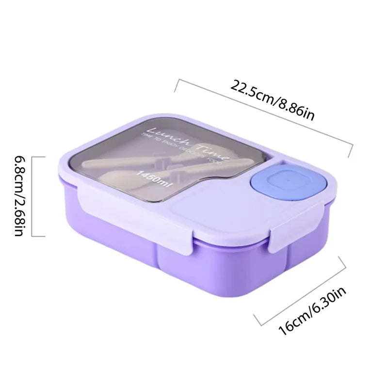 HaitScor Three Separate Grid Compartments For Organised Portion And Food Separation