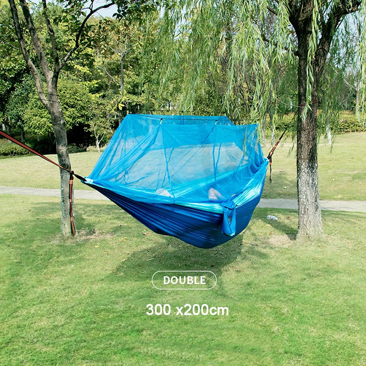 HamoxCix 2-Person Camping Hammock – 210T Tear-Proof Parachute Nylon, Heavy-Duty Straps & Compact Pouch