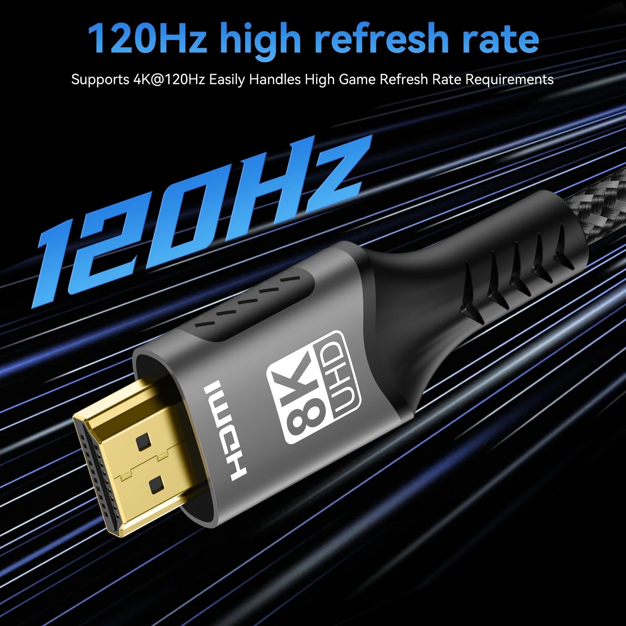 HimiBlixa Ultra High Speed HDMI Cable – 48Gbps Bandwidth, 8K@60Hz Resolution & Gold-Plated Connectors