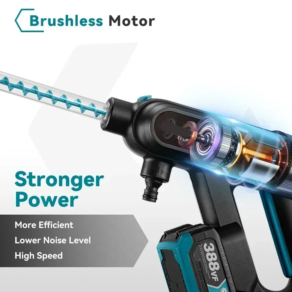 HistBeaz Cordless Pressure Washer – High-PSI Portable Spray, Adjustable Nozzles & Dual Power Batteries