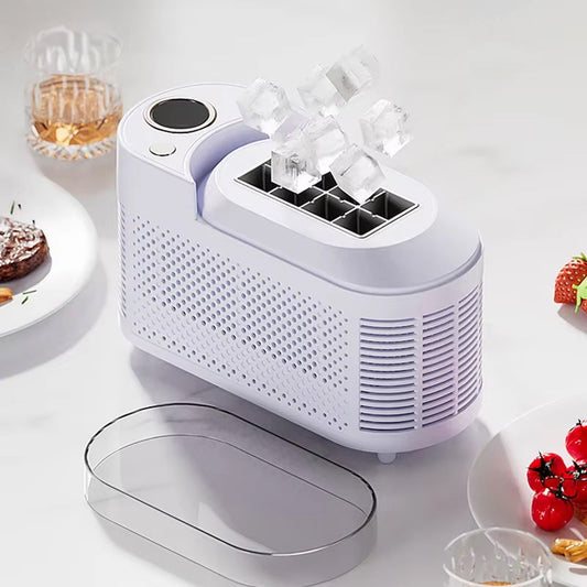 IcyBaxu Portable Countertop Ice Maker – 26lbs Daily Yield, 9 Bullet Cubes in 6 Mins & Self-Clean