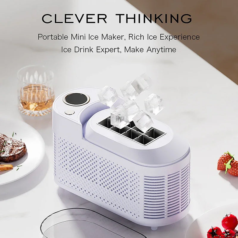 IcyBaxu Portable Countertop Ice Maker – 26lbs Daily Yield, 9 Bullet Cubes in 6 Mins & Self-Clean