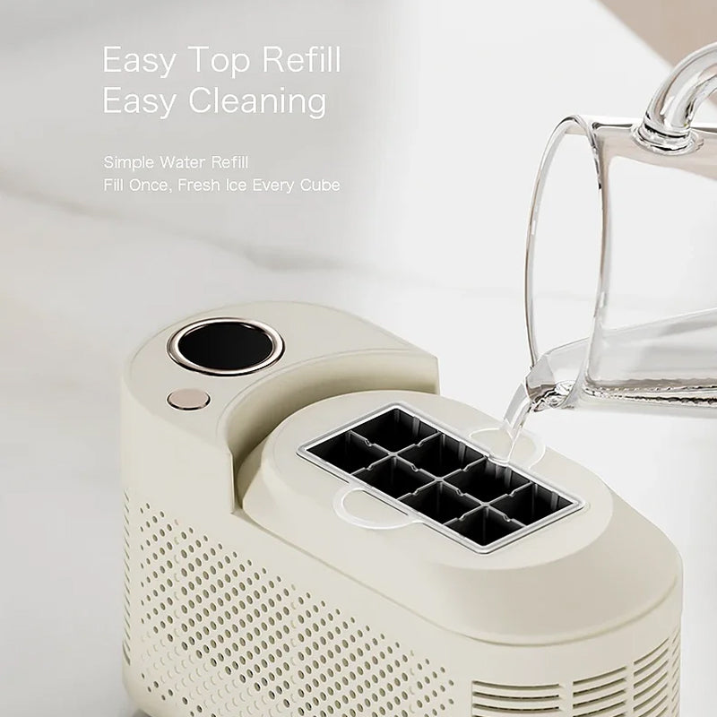 IcyBaxu Portable Countertop Ice Maker – 26lbs Daily Yield, 9 Bullet Cubes in 6 Mins & Self-Clean