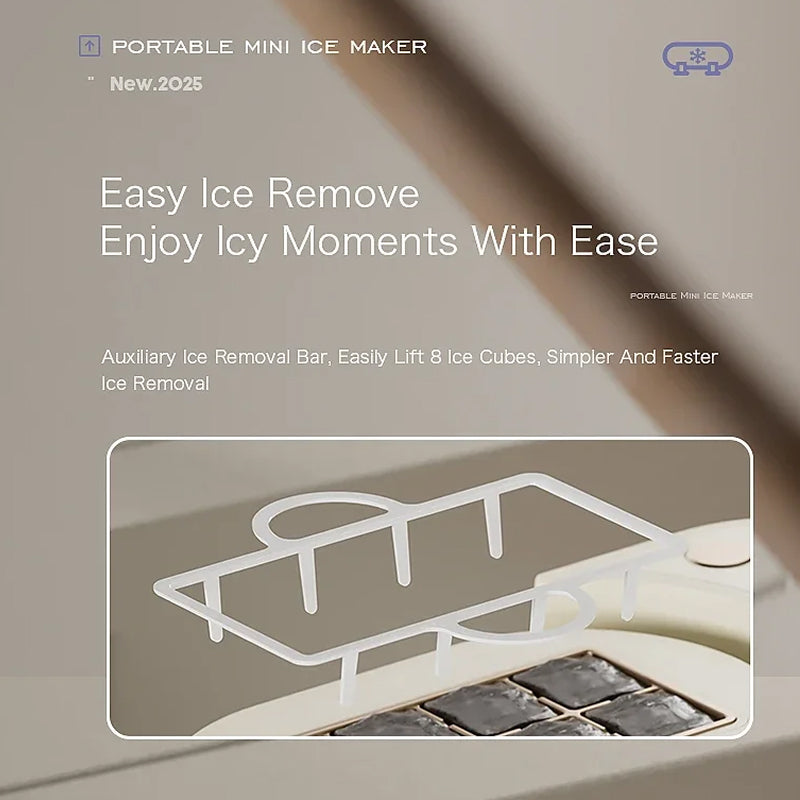 IcyBaxu Portable Countertop Ice Maker – 26lbs Daily Yield, 9 Bullet Cubes in 6 Mins & Self-Clean