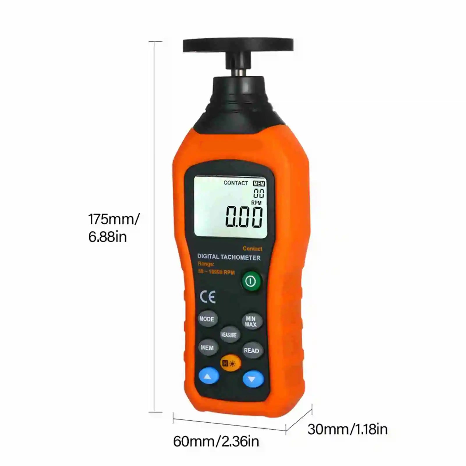 InfiWeas 50 To 19,999 RPM Range With ±0.03% Professional-Grade Accuracy