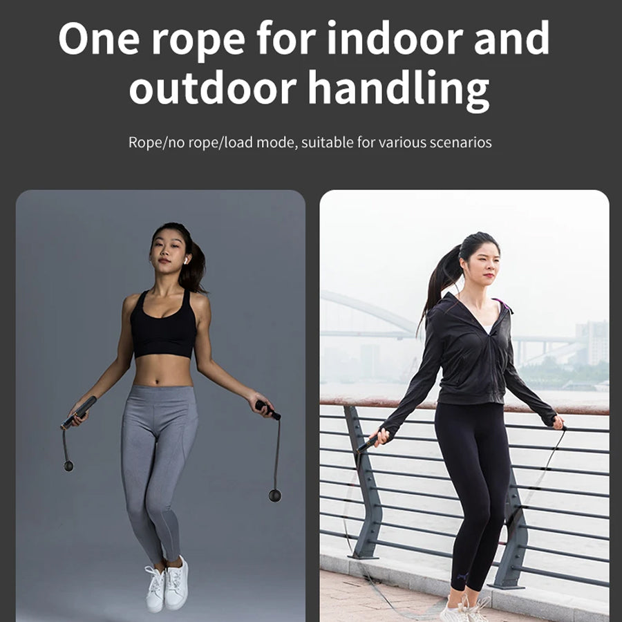 JaliRope Smart Skipping Rope – Bluetooth App Tracking, LED Calorie Counter & Adjustable Length