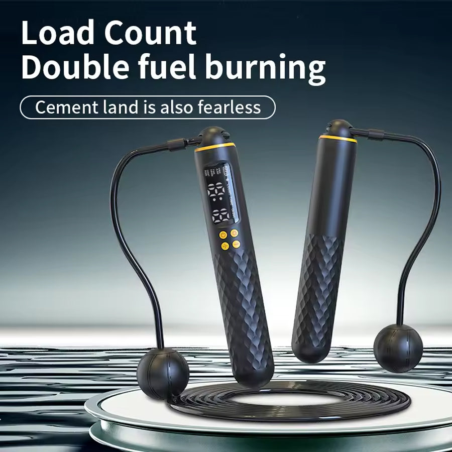 JaliRope Smart Skipping Rope – Bluetooth App Tracking, LED Calorie Counter & Adjustable Length