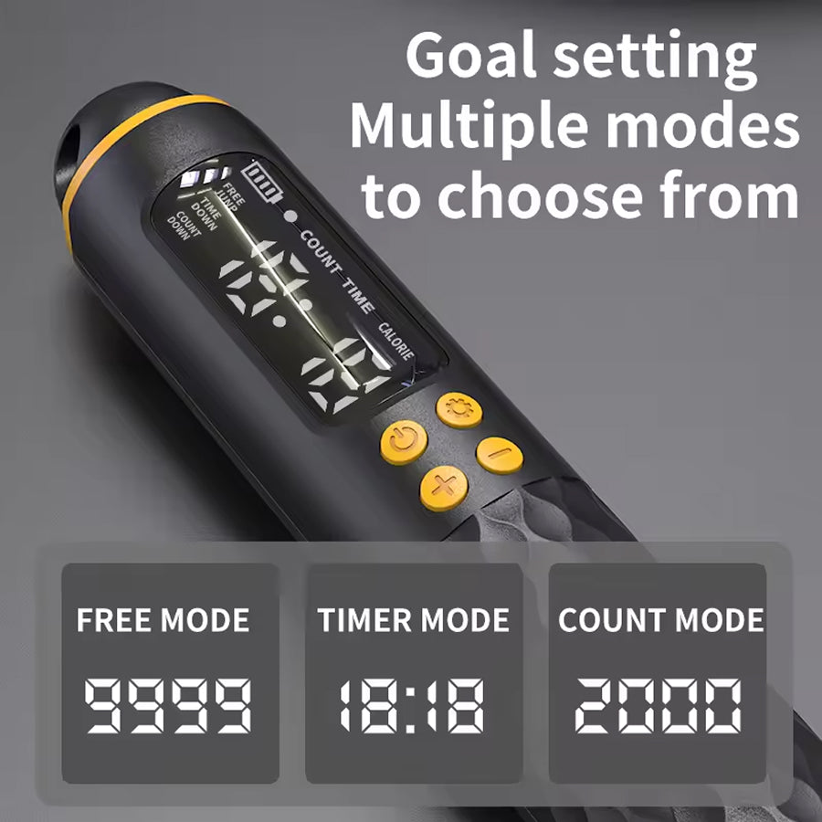 JaliRope Smart Skipping Rope – Bluetooth App Tracking, LED Calorie Counter & Adjustable Length