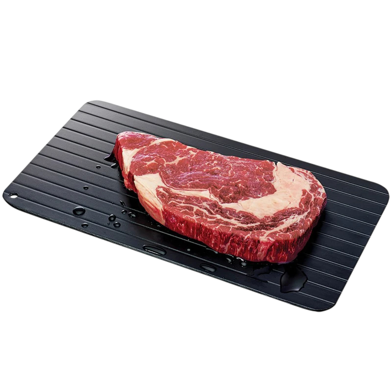 JiDetrax Aluminium Alloy Fast Thawing Meat Tray with Brush