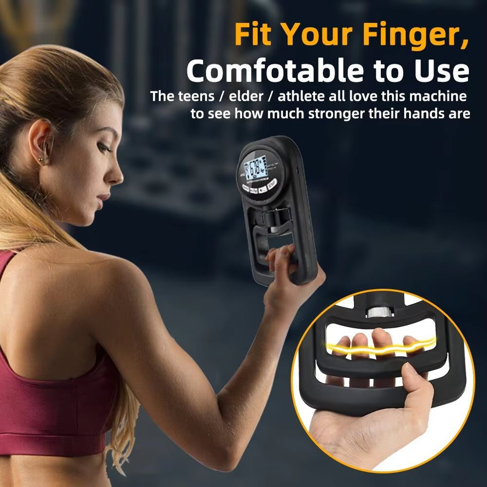 KiGriply Digital Grip Strength Tester – 198lbs/90kg Capacity, High Precision Sensor & User Profiles