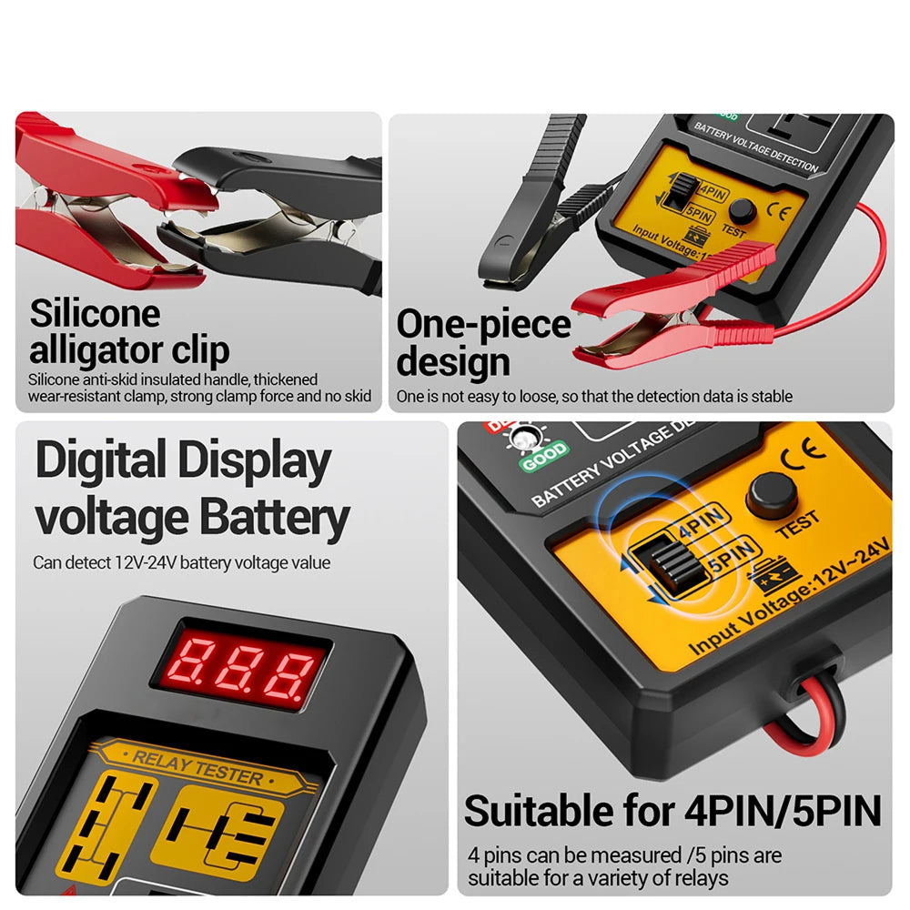 LamiWexi 4-Pin And 5-Pin Relay Sockets With Selector Switch For Universal Compatibility