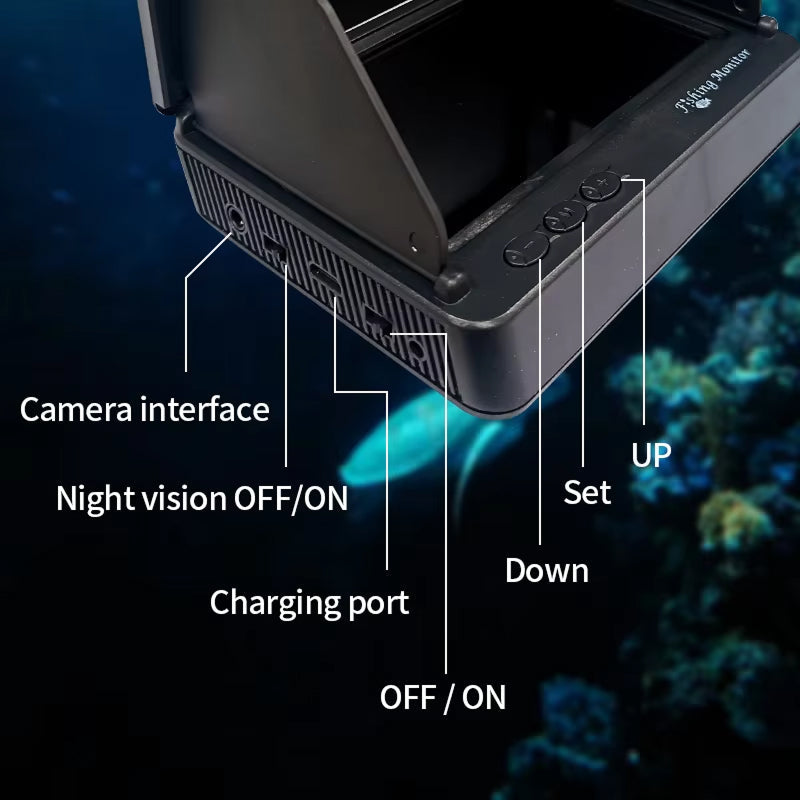 LenWatis 1080P HD Fishing System – 30m Durable Cable, Infrared Night Vision & 4.3