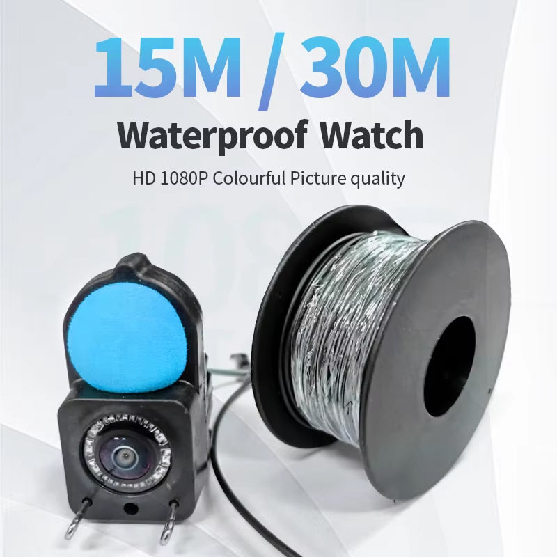 LenWatis 1080P HD Fishing System – 30m Durable Cable, Infrared Night Vision & 4.3