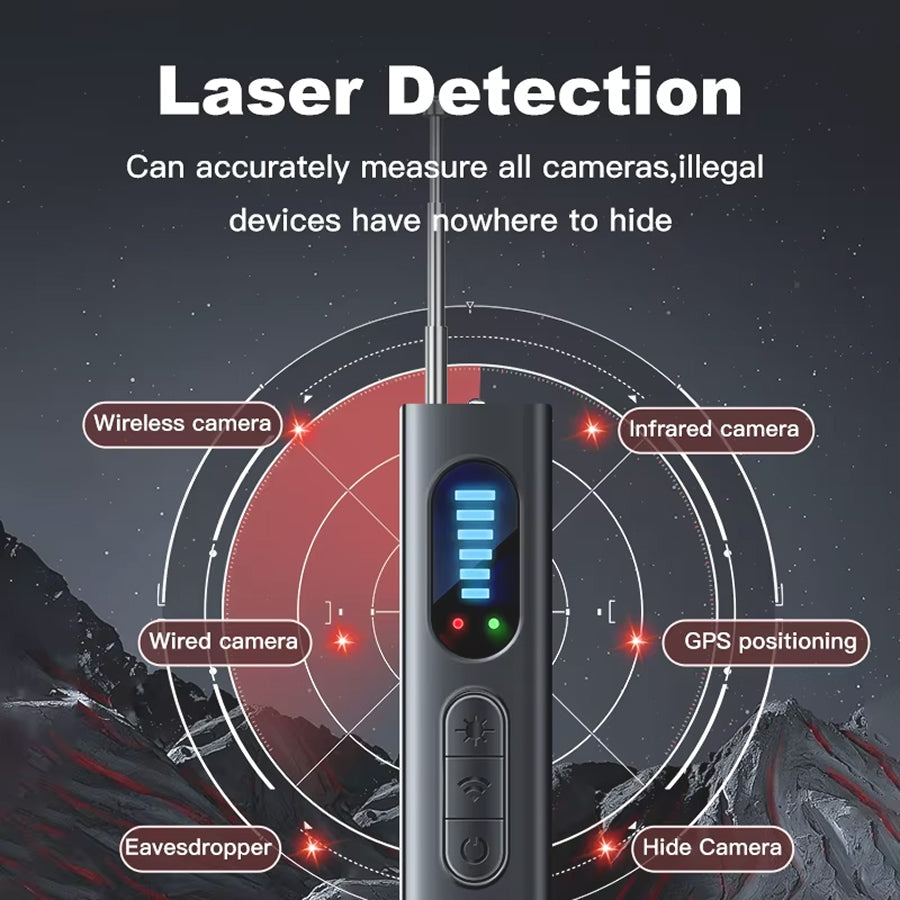LensDtec Hidden Camera Detector – Professional RF Signal Scanner, Infrared Finder & GPS Tracker