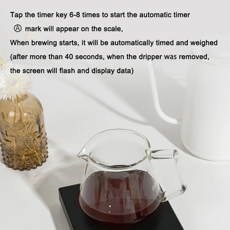 LiGramix Digital Coffee Scale – 0.1g High Precision, Integrated Timer & Waterproof Silicone Pad