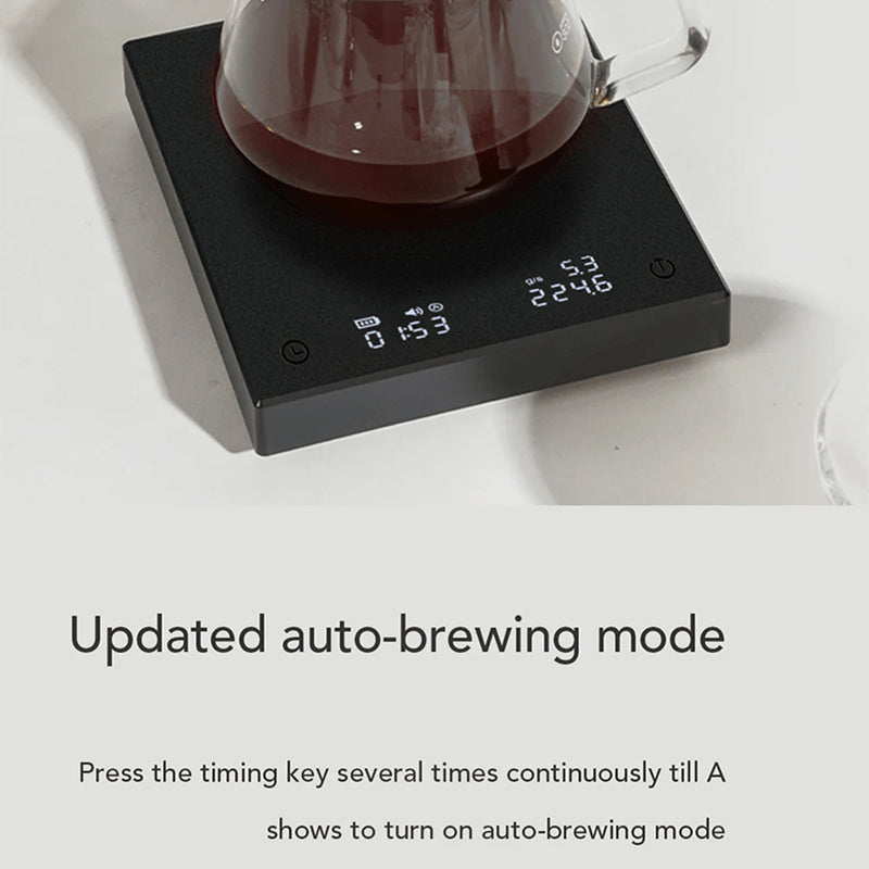 LiGramix Digital Coffee Scale – 0.1g High Precision, Integrated Timer & Waterproof Silicone Pad
