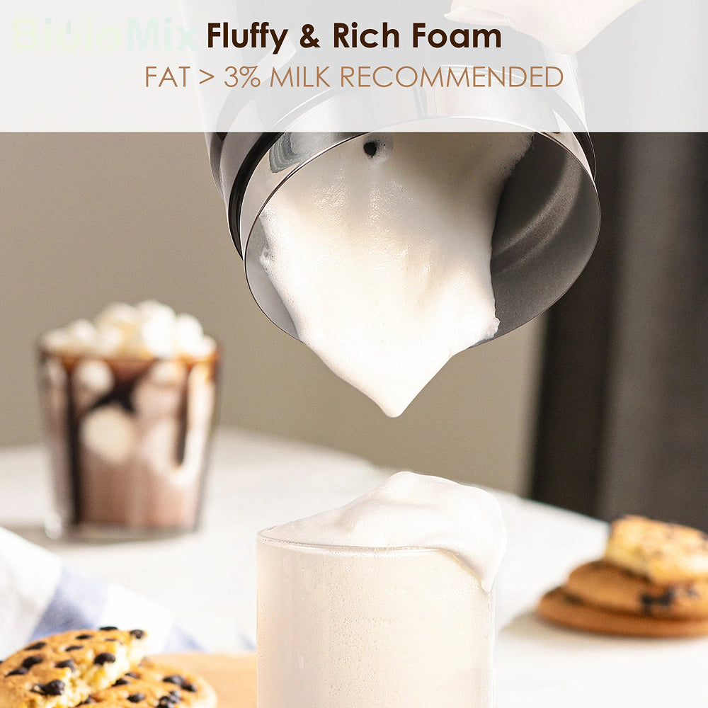LicoBash Five Modes: Hot Dense Foam, Hot Airy Foam, Warm Chocolate Milk, Warm Milk, Cold Thin Foam