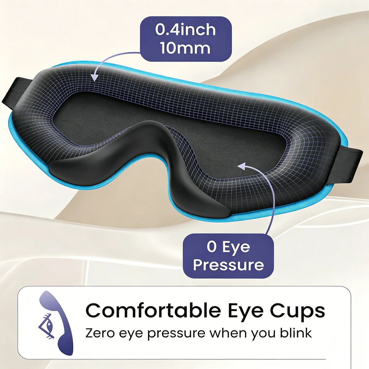 LicoMixxi Cooling Eye Mask 3D 100% Light Blocking Cold Gel Ice Sleep Wrap