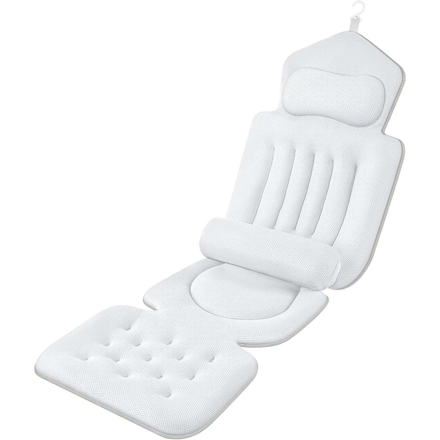 LimiJaxi Full Body Bath Pillow – 4D Air Mesh Technology, 6 Suction Cups & Ergonomic Head Support