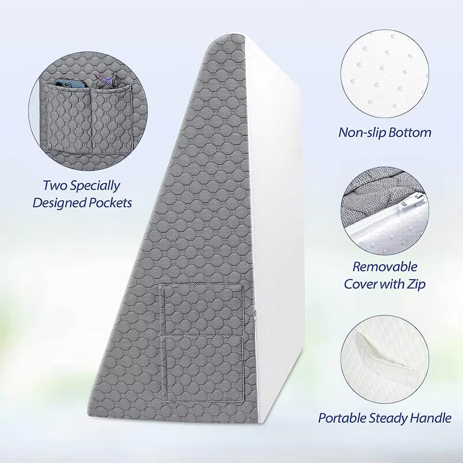 Bed Wedge Pillow for Acid Reflux, GERD & Snoring Relief
