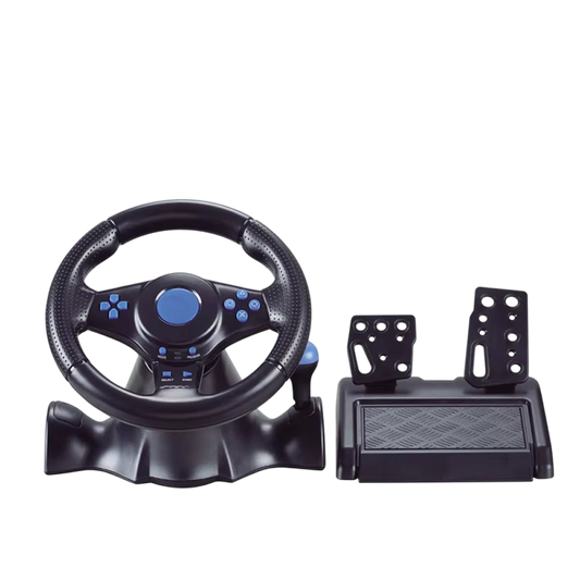 LiroSpio Gaming Steering Wheel 7-in-1 Universal Racing Wheel with Linear Pedals
