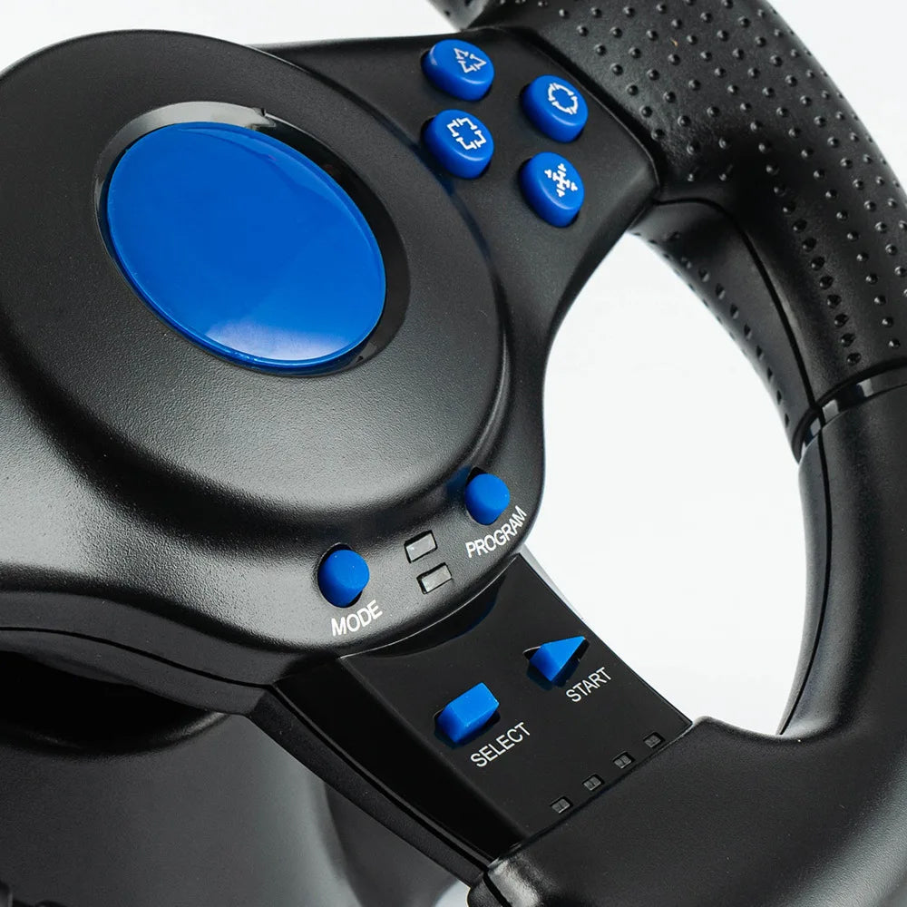 LiroSpio Gaming Steering Wheel 7-in-1 Universal Racing Wheel with Linear Pedals