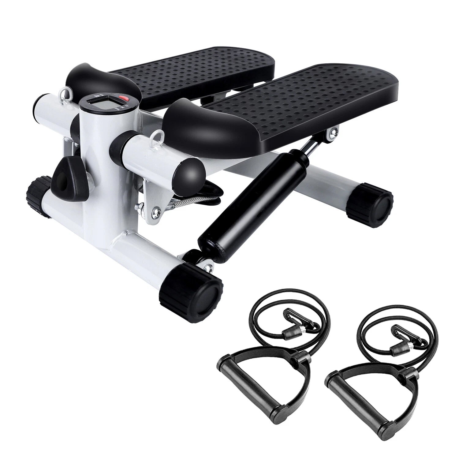 LitePreti Portable Mini Stepper – Resistance Bands, LCD Fitness Monitor & Compact Home Design