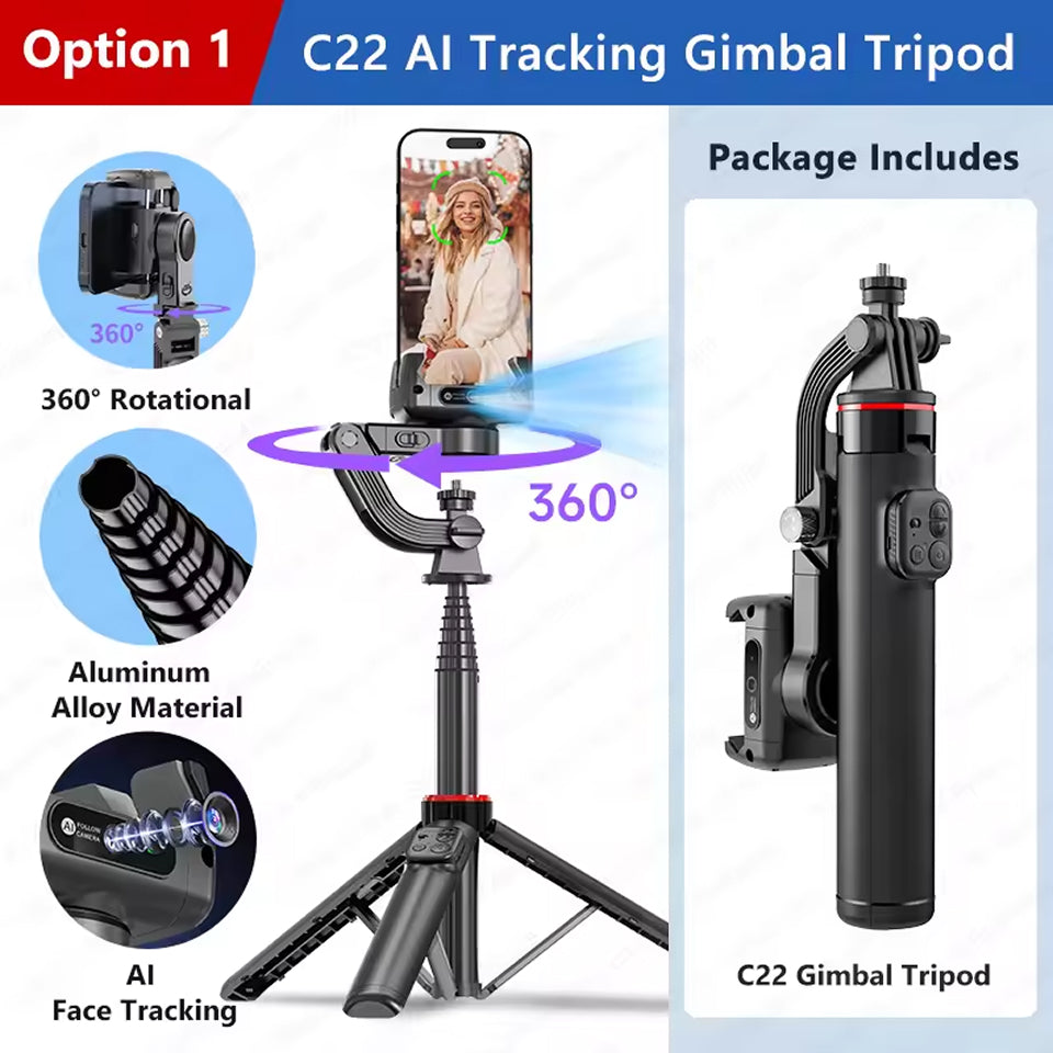 LixGimix 3-Axis Smartphone Gimbal – Face Tracking, Inception Mode & Foldable Stabilizer Design
