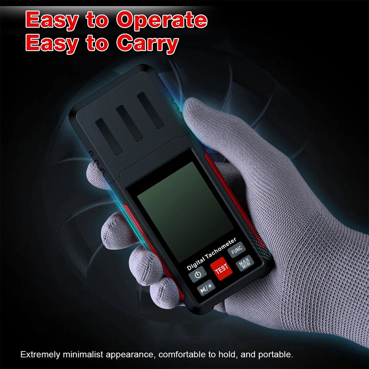LoftDoci Wide Measurement Range: 2.5 To 99,999 RPM For Motors, Engines, And Fans