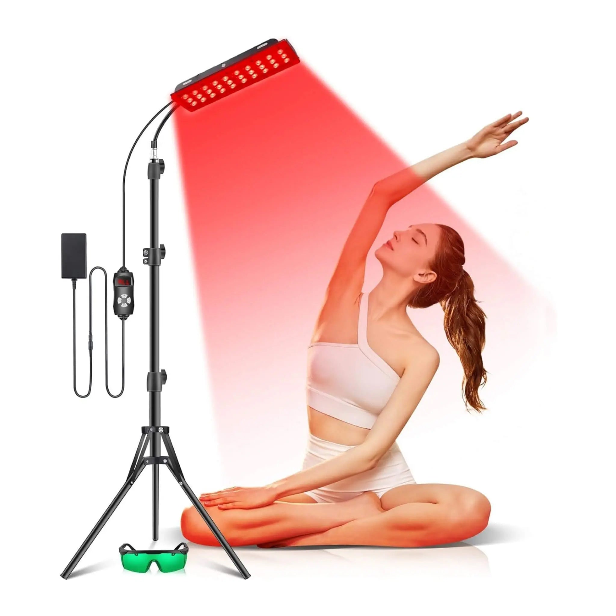 Lumorayvi Red Light Therapy Lamp – Dual Wavelength Deep Tissue Relief with Adjustable Floor Stand