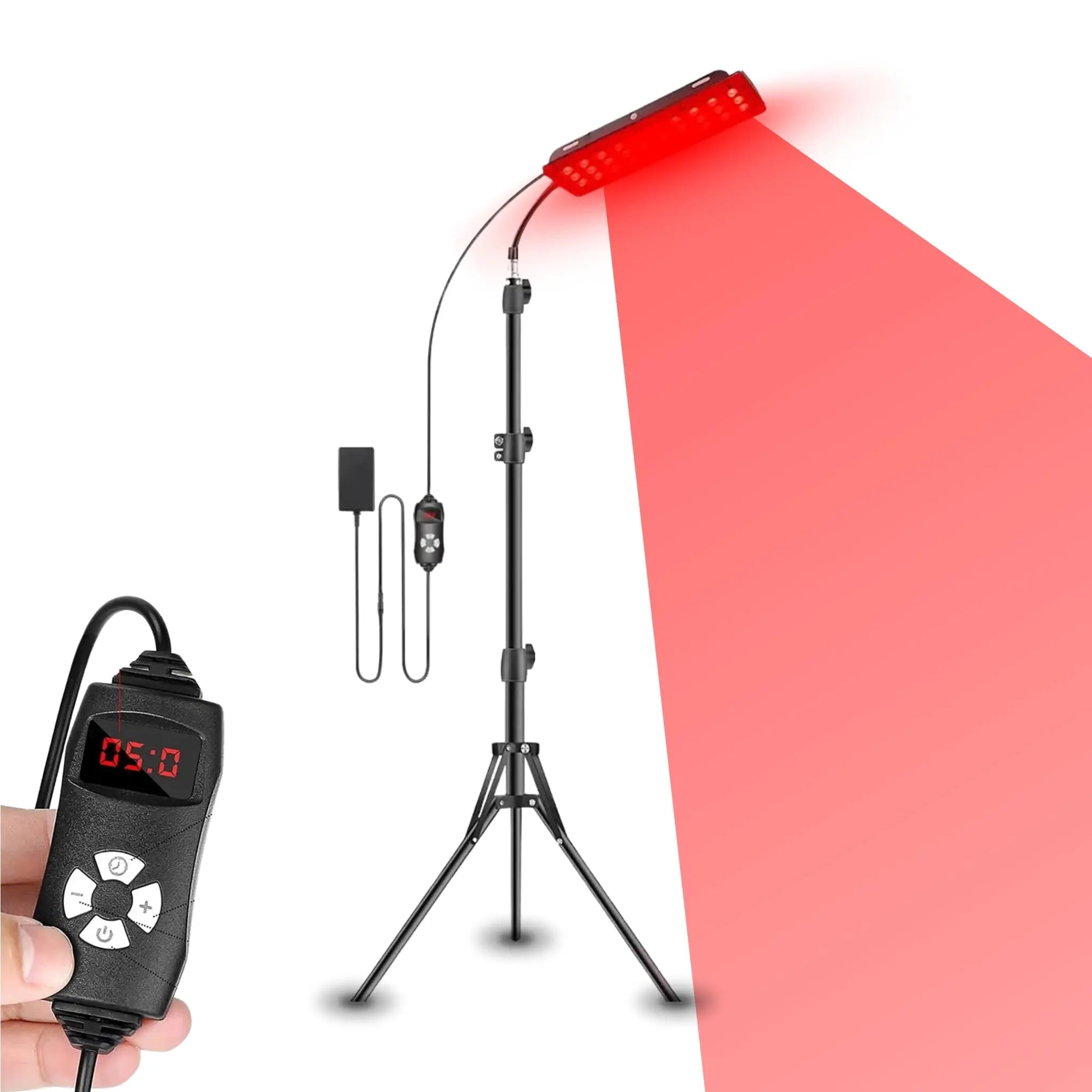 Lumorayvi Red Light Therapy Lamp – Dual Wavelength Deep Tissue Relief with Adjustable Floor Stand