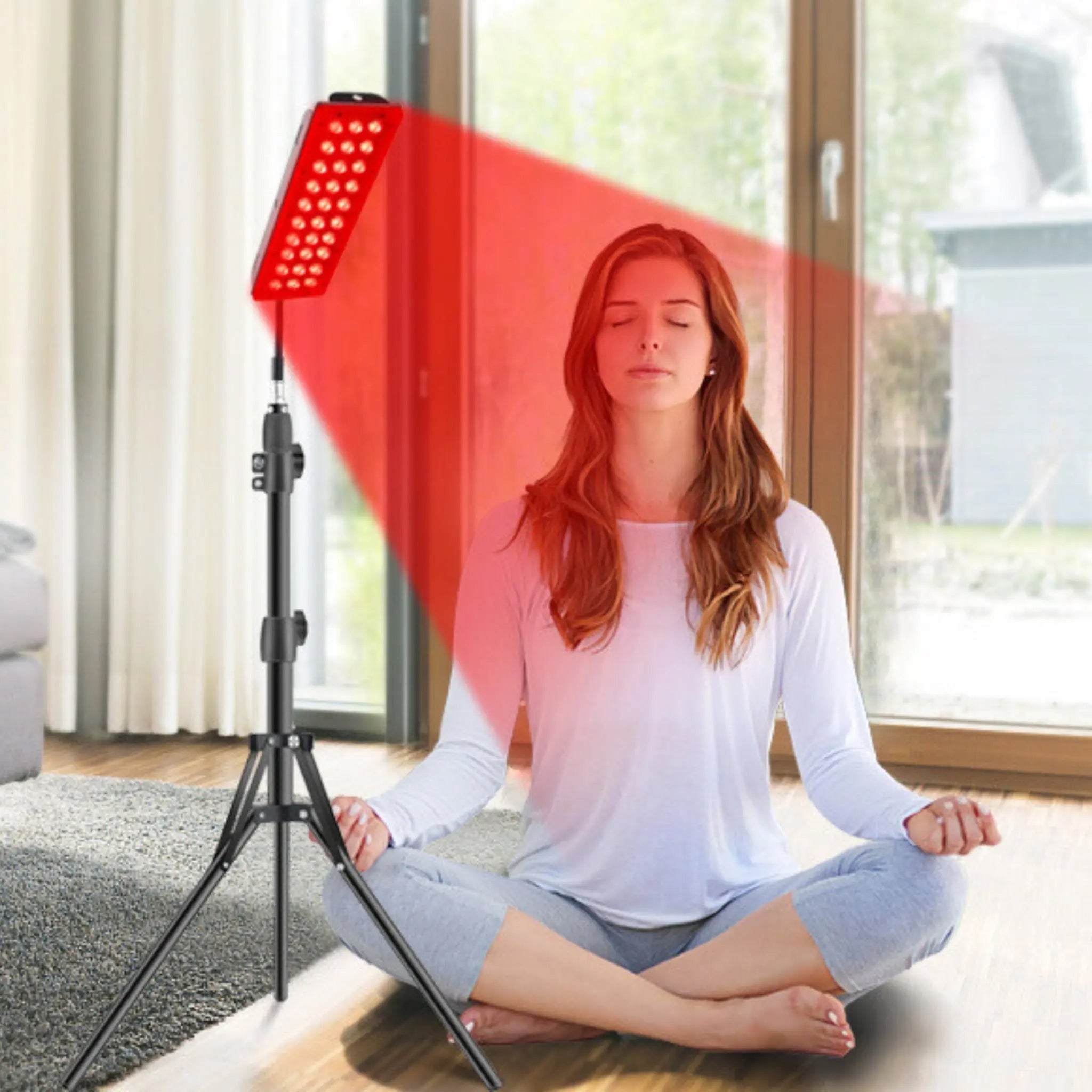 Lumorayvi Red Light Therapy Lamp – Dual Wavelength Deep Tissue Relief with Adjustable Floor Stand