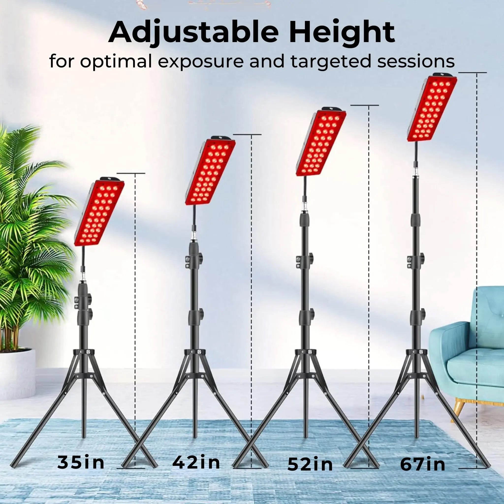 Lumorayvi Red Light Therapy Lamp – Dual Wavelength Deep Tissue Relief with Adjustable Floor Stand