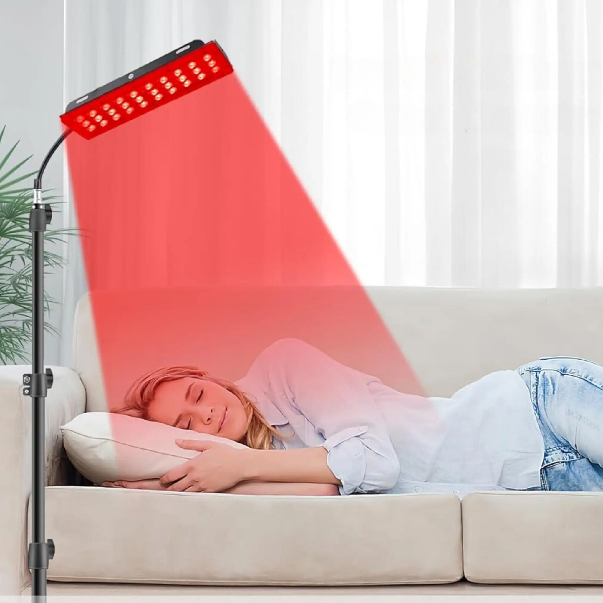 Lumorayvi Red Light Therapy Lamp – Dual Wavelength Deep Tissue Relief with Adjustable Floor Stand